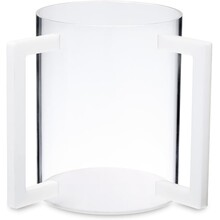 Dov Transparente Wasbeker met Witte Handvatten