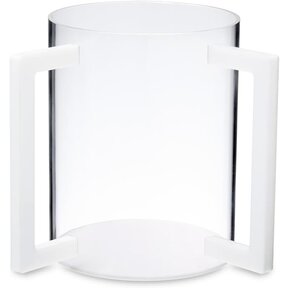 Dov Transparente Wasbeker met Witte Handvatten