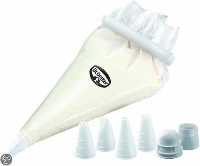 Dr. Oetker Wegwerp Spuitzakken Set (10 stuks) met 4 Spuitmondjes