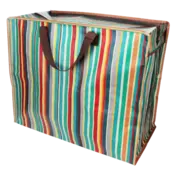 Rex Jumbo Opbergzak met Rits – Retro 70s Streepdesign