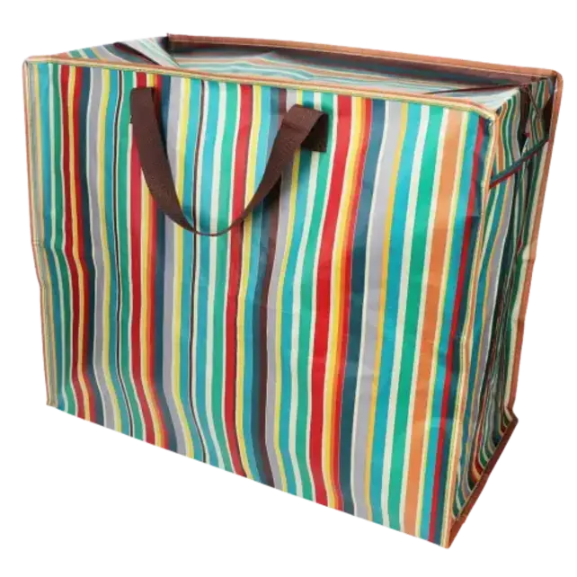 Rex Jumbo Opbergzak met Rits – Retro 70s Streepdesign