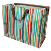 Rex Jumbo Opbergzak met Rits – Retro 70s Streepdesign
