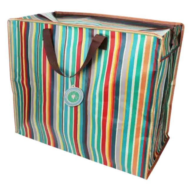 Rex Jumbo Opbergzak met Rits – Retro 70s Streepdesign