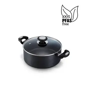 BEKA PRO INDUC R Kookpot met keramische antikleeflaag en glazen deksel 24 cm