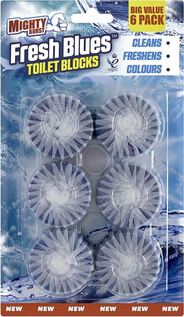 Airpure Mighty Burst Blocs WC – 6x50g Bleus