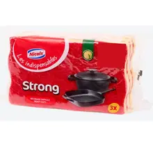 Nicols Strong Schuursponzen – 3 Stuks | Voor Hardnekkig Vuil