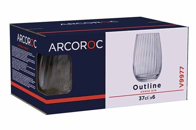 Arcoroc Outline Tumbler 37cl – Set of 6