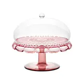Guzzini Vanity Tortenplatte mit Haube – Flamingorosa