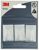 3M Self-Adhesive Rectangle Hooks – Large (Pack of 3)