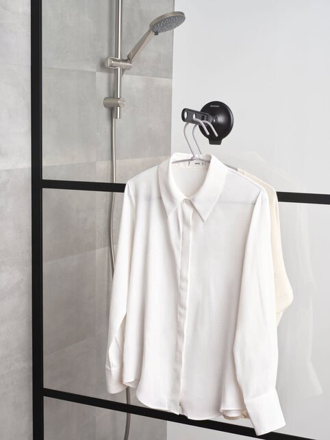 Brabantia Folding Clothes Hook - with Suction Cup - Black