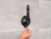 Inklapbare kledinghaak met zuignap Black