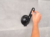 Inklapbare kledinghaak met zuignap Black