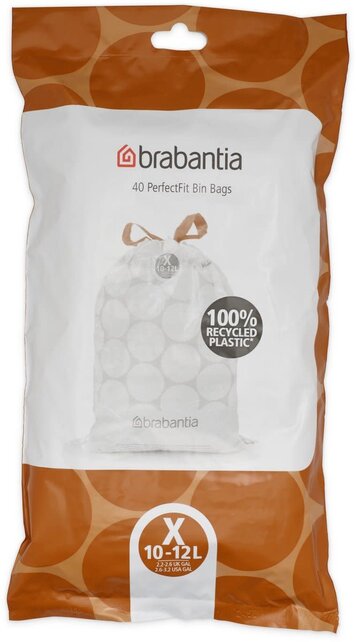 Brabantia PerfectFit Sacs – 10/12L – 40 Sacs – Code X