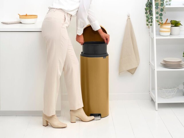 Brabantia NewIcon Afvalemmer 30L – Goud