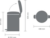Brabantia NewIcon Afvalemmer 12L – groen