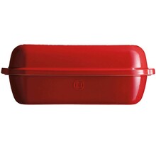 Emile Henry Italian Bread Baker, ceramic, Burgundy, 13.4 x 5.3