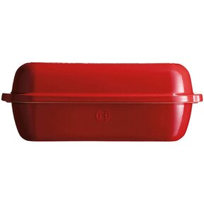 Emile Henry Italian Bread Baker, ceramic, Burgundy, 13.4 x 5.3