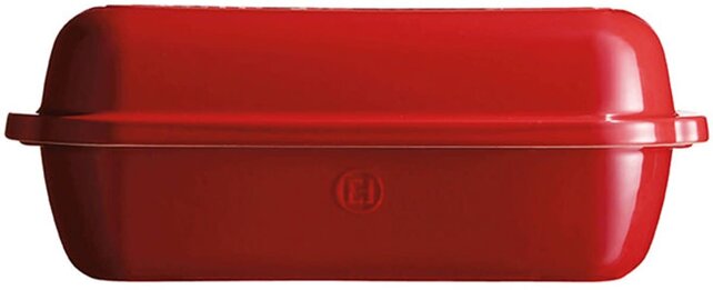 Emile Henry Italian Bread Baker, ceramic, Burgundy, 13.4 x 5.3