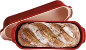 Emile Henry Italian Bread Baker, ceramic, Burgundy, 13.4 x 5.3