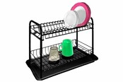 Artex  Dish Rack Black Metal with Plastic Drip Tray