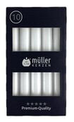 Muller Bougies de Table Blanches – Lot de 10