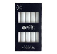 Muller White Table Candles – 10 Pcs