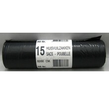 Cleany Trash Bags Grey – 90L | 15 Pieces