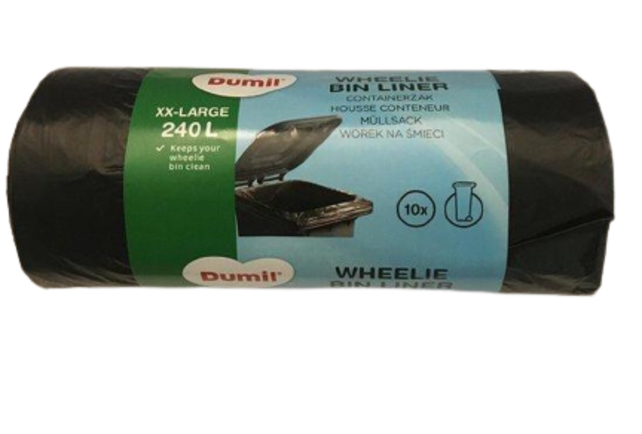 Dumil Sacs pour Conteneurs Noir 240L - 10 pièces