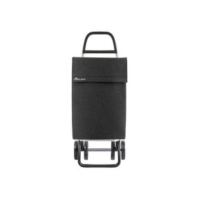Rolser Shopping Trolley 4 Wheels, Jean Tweed – Black