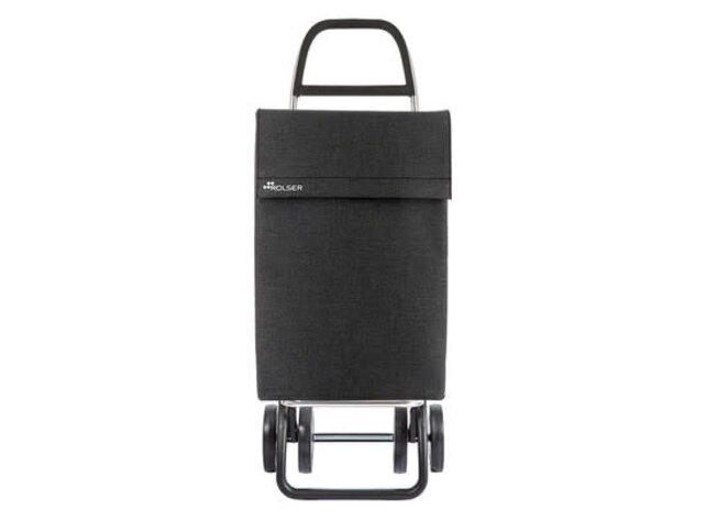 Rolser Shopping Trolley 4 Wheels, Jean Tweed – Black