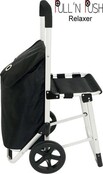 Push & Pull Trolley Schwarz mit klappbarem Sitz – 40L