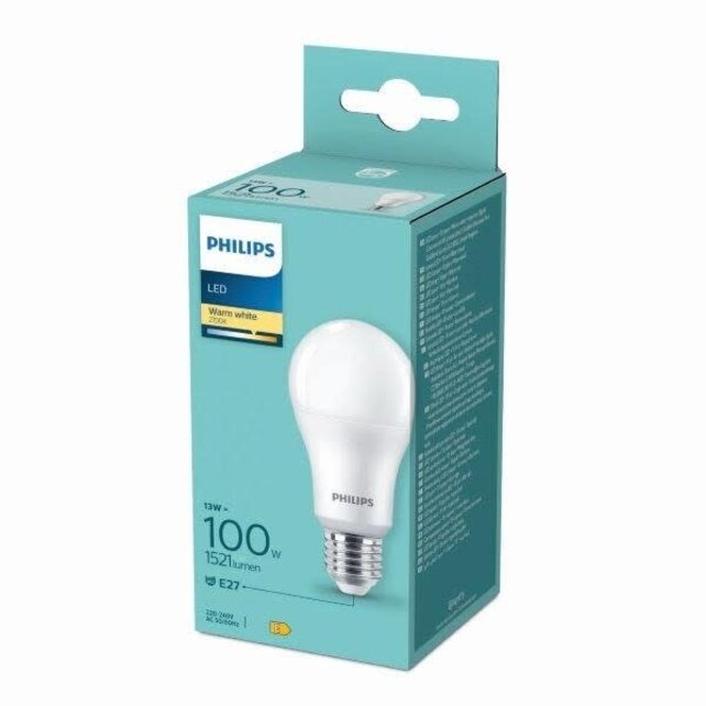 Philips LED Lamp 13W E27 1521lm 2700K Warm Wit