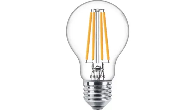 Philips LED-Filamentlampe E27 10,5W – Warmweiß 2700K – Klarglas