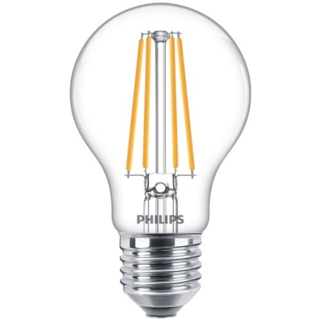 Philips LED Filament Bulb E27 8.5W – Cool White 4000K – Clear Glass