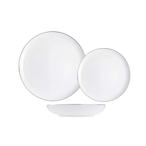 Dinnerware Set Tom Silver – 18 Pieces