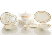 Floral Lace Gold 18 Piece Dinnerware Set, Service for 6