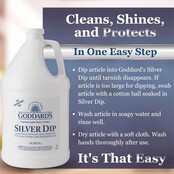 Goddard's Silver Dip Cleaner – Powerful Tarnish Remover for Silverware, Jewelry & Silver-Plated Items – 1 Gallon