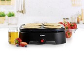 DOMO Emoji Pannenkoekenmaker – 4 Mini Pannenkoeken Ø11cm, Anti-aanbak, 600W