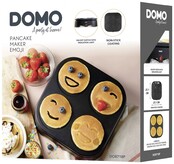 DOMO Emoji Pancake & Crêpe Maker – 4 Mini Pancakes Ø11cm, Non-Stick, 600W