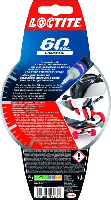 Loctite 60 Sekunden Universal-Kleber – 20g – Extra Stark & Wiederpositionierbar