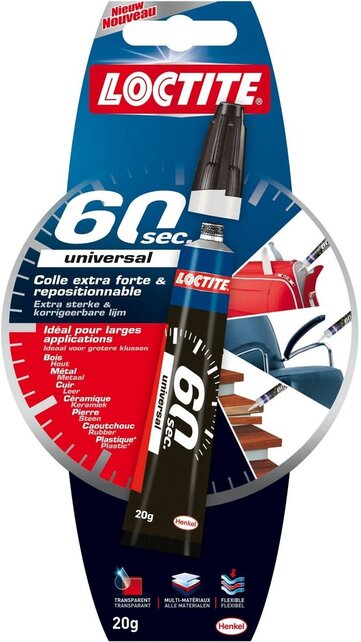 Loctite Universele Lijm 60 Seconden – 20g – Extra Sterk & Herpositioneerbaar