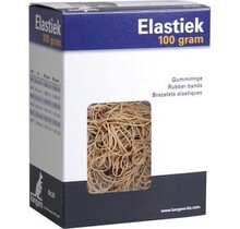 Kangaro Gummibänder Nr. 20 – 90x1,5mm – 100g – Naturfarbe – Hohe Dehnbarkeit