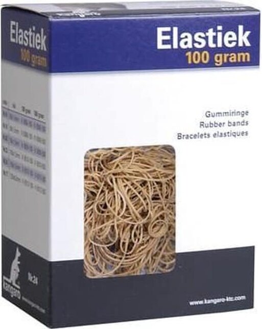 Élastiques Kangaro N°20 – 90x1,5mm – 100g – Naturels – Haute Élasticité