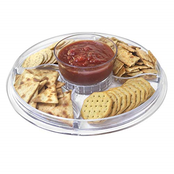 Plateau à Gâteau Multifonction avec Cloche – 6-en-1 Coupe à Punch, Plateau de Service, Bol à Salade – Plastique Transparent Sans BPA