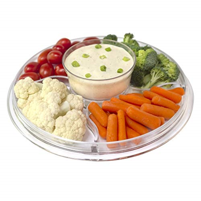 Multifunktionale Tortenplatte mit Abdeckung – 6-in-1 Servierplatte, Bowleschale & Dessertteller – Klarer BPA-freier Kunststoff