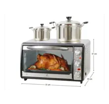 Or Le Shabat Toaster oven 35L met geïntegreerde Shabbat-warmhoudplaat