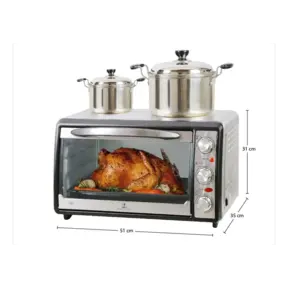Sjabbat toaster oven 35L met warmhoudplaat