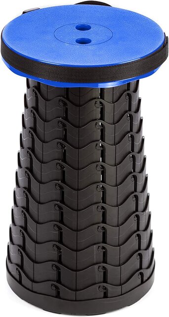 Splendole Outdoor Opvouwbare Campingkruk – Lichtgewicht, Compact, Uitschuifbaar, Met Antislipvoetjes, Draagbaar Voor Reizen, Camping, Wandelen, Geschikt Tot 180 kg