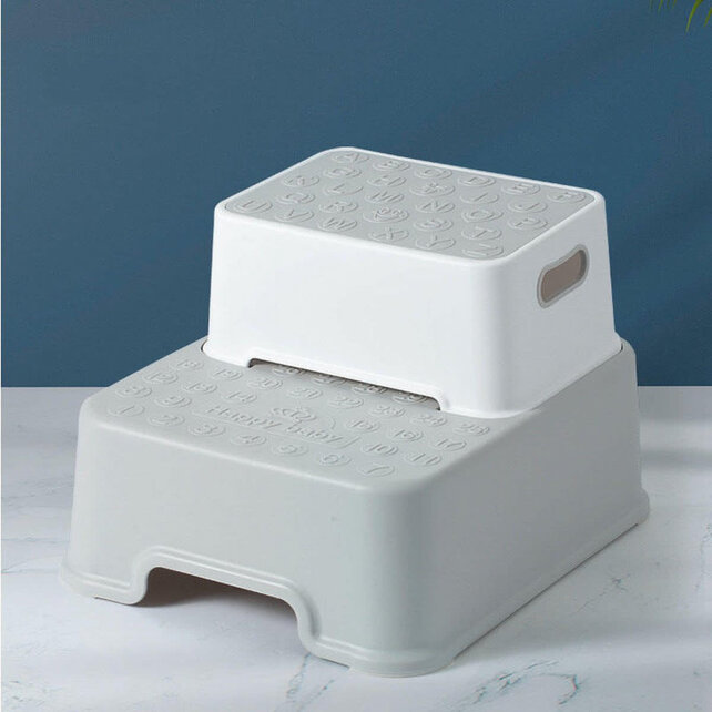 Splendole 2-in-1 Kids Step Stool – Dual Non-Slip Toilet & Bathroom Trainer – Lightweight & Stackable – 27 cm – Max 110 kg