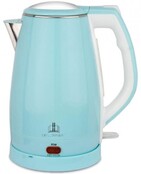 OR LE SHABBAT Bouilloire Électrique 2.2L – Réservoir Inox, Verrou Chabbat & Arrêt Auto – Blanche & Bleu Clair